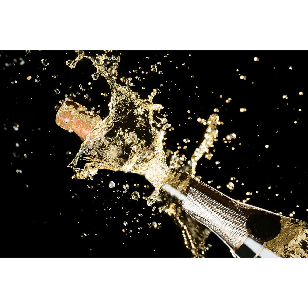 Golden Celebration Acrylic Glass Wall Art